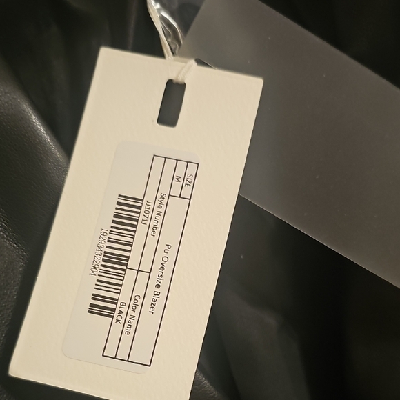 Endless Rose Black Faux Leather Blazer - Picture 2 of 10